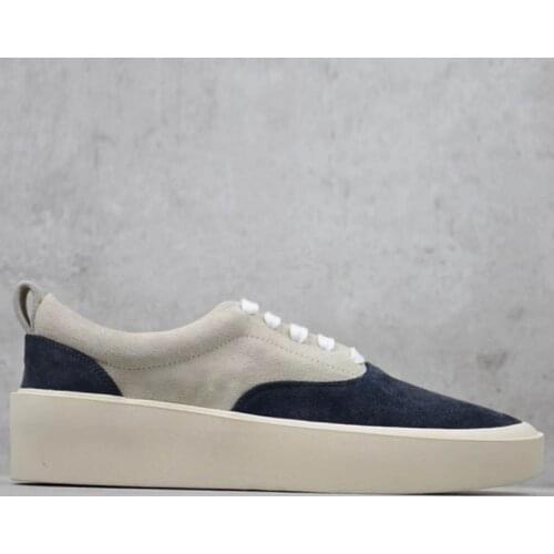 High Street Men Casual Shoes Luxury Designer Sneakers Trainers Genuine Leather Loafers Spring Lace Up Brand Flats Platform Shoes