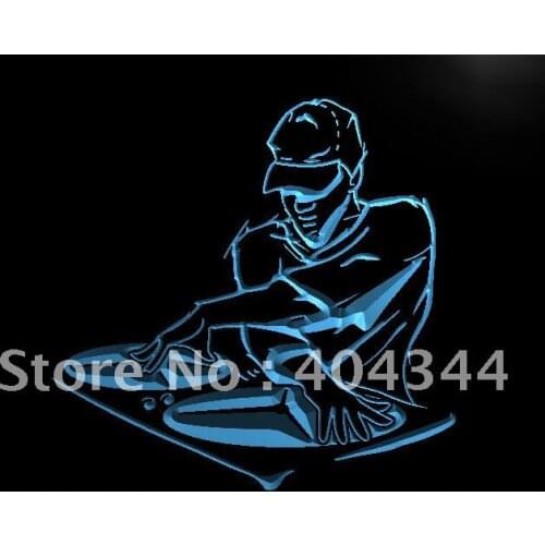 LB817- DJ Disc Jockey Disco Music Bar LED Neon Light Sign home decor crafts