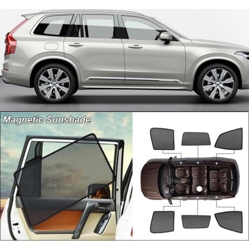 Car Side Windows Magnetic Sun Shade UV Protection Ray Blocking Mesh Visor For Volvo XC90 Curtain Accessories