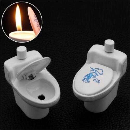 Metal Gas Lighter BD-929 Closestool Modeling Soft Fire Personalized Creativity Inflatable Lighter Small Toy Craft Outside Tool