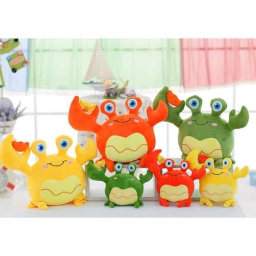Cartoon Animal Crab Stuffed Plush Animal Dolls Toys For Baby Bedroom Decoration Cute Plush Toys 2 Sizes