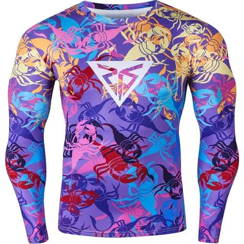 ZRCE Long Sleeve Compression Shirt Men Quick Dry Gym T Shirt Fitness Sport Shirt Male Rashgard Workout Traning Tights Men Tops