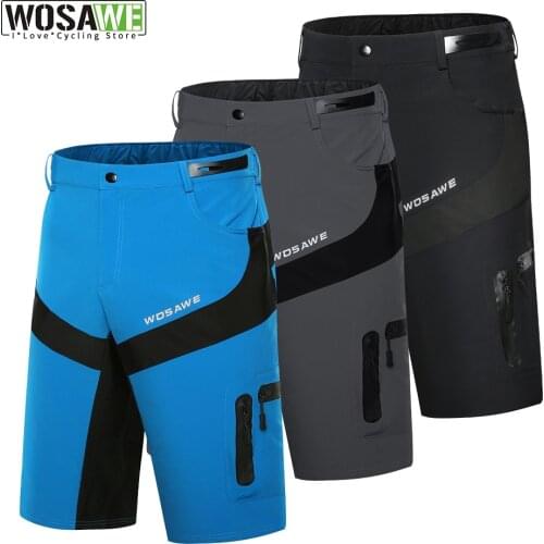 WOSAWE Mens Cycling Shorts Summer Breathable Loose Short MTB Shorts Bike Shorts Men Running Bicycle Riding Shorts