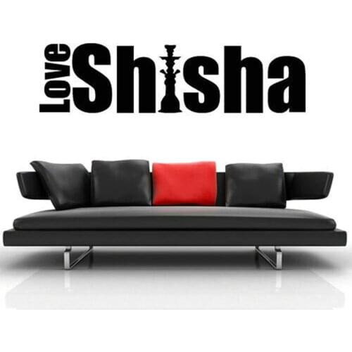 Shisha Sign Wall Decal Sticker Hookah Hooka Store Window Decals Shisha Lounge Relax Bar House Decor Home Bedroom Decals N167