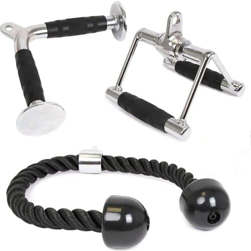 Triceps Pull Down Bar Attachment Lat and Lift Pulley Cable Machine Accessories Home Gym Pulldown Handle Weight Fitness