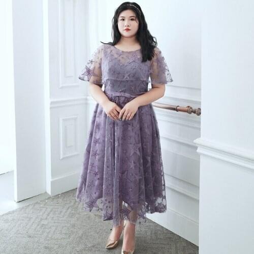 New O-Neck Evening Dress Ruffles Short Sleeves Empire Ankle-Length Sequins Appliques A-Line Plus Size Women Formal Gowns D1227