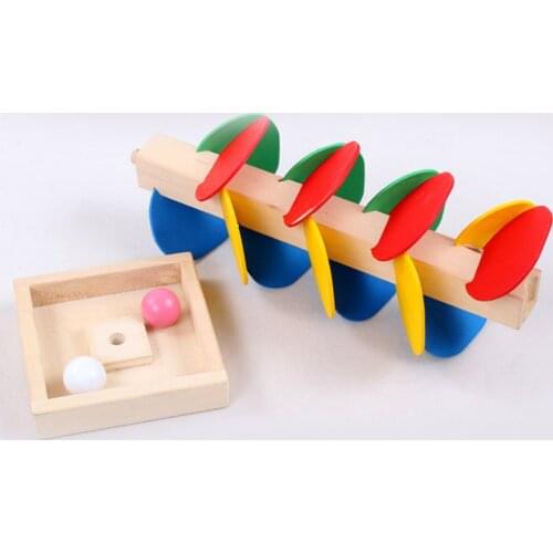 Montessori Educational Toy Wooden Tree Marble Ball Run Track Game Baby Kids Children Intelligence Educational Toy