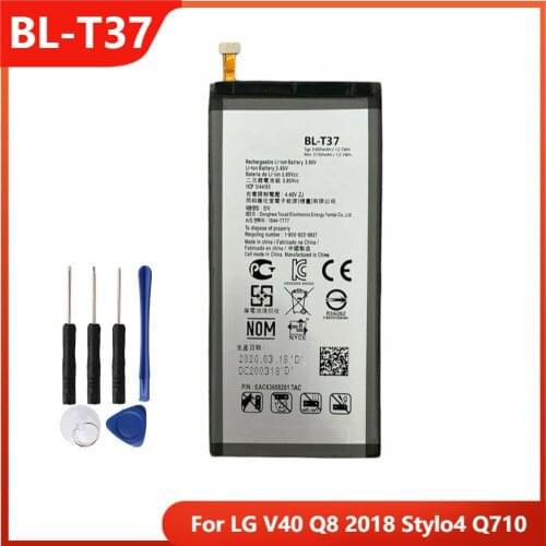 Original Phone Battery BL-T37 For LG V40 Q8 2018 Stylo4 Q710 BL-T37 Replacement Rechargable Batteries 3300mAh