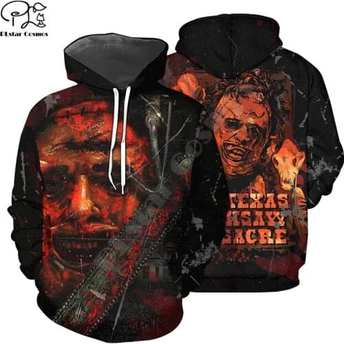 PLstar Cosmos Halloween Horror Art Movie Michael Myers Funny Man/Women Long Sleeve Streetwear 3DPrint Zip/Hoodies/Sweatshirts B1