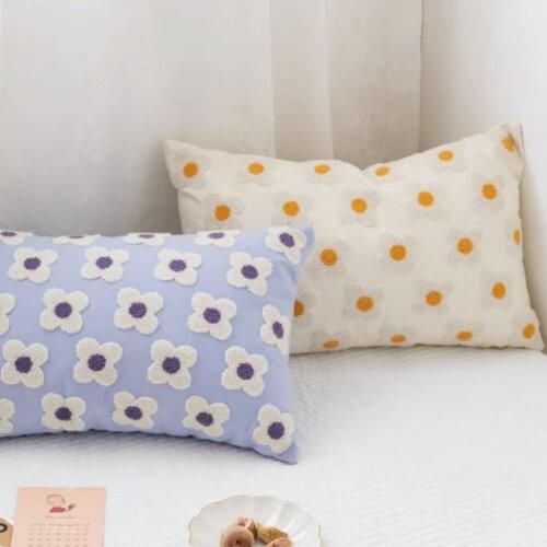 Sofa Pillow от храпа Office Nap Alanna Waist Cushion Living Room Pillow Cotton Satijnen KussenTowel Embroidered Fresh Girl Heart