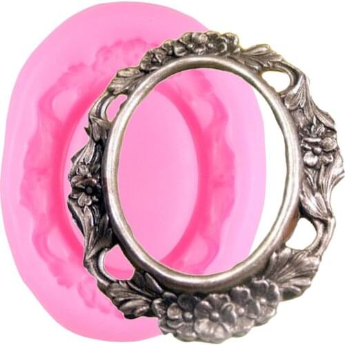 Picture Frame Silicone Fondant Mold Cupcake Topper Cake Decorating Tools Cake Frame DIY Chocolate Baking Candy Clay Resin Moulds