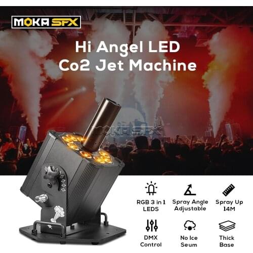 No ice Seum Design LED RGB CO2 Jet Machine DMX Control led co2 cannon led co2 fog machine co2 blaster Jet 15m