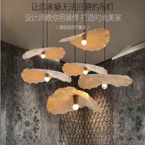 Led lotus leaf chandelier for living room decoration of European modern dining room metal lamp dining room bar Chandelier
