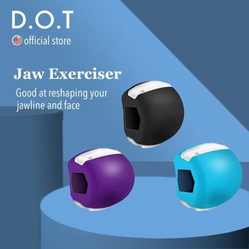D.O.T Fitness Jawline Exercise Stress Ball Equipment Cheekbones Face Jaw Exerciser Trainer Muscle Simulator for the Jawliner