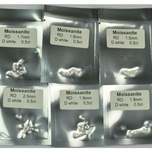 0.5CTpcs/lot White Color 0.8~ 2.9mm vvs1 Small Size Synthetic Moissanites Round Shape Loose Stone Gems Made By SIC For Jewelry