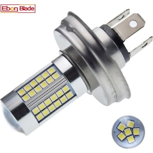 1Pcs P45t R2/2428 Motorcycle Car LED Headlight Light Bulb 66SMD 6V 12V 10-30V DC Hi/Lo Moto Scooter Moped White Front Head Lamps
