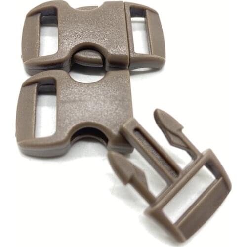 10Pcs 3/8" 10mm Side Release Buckle Curved Parachute 550 Paracord Bracelet DIY Dog Collar Strap Webbing Outdoor Camp #15