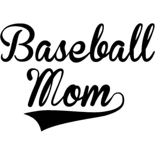 17.8*12.4CM BASEBALL MOM Car Window Decal Car Cover Scratch Personalized Decorative Stickers Black/Sliver C4-0218