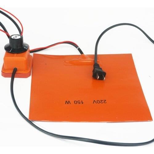 220x220mm 150W 220V Silicon heater LCD Screen Separator with rotary knob thermostat Electrical Wires