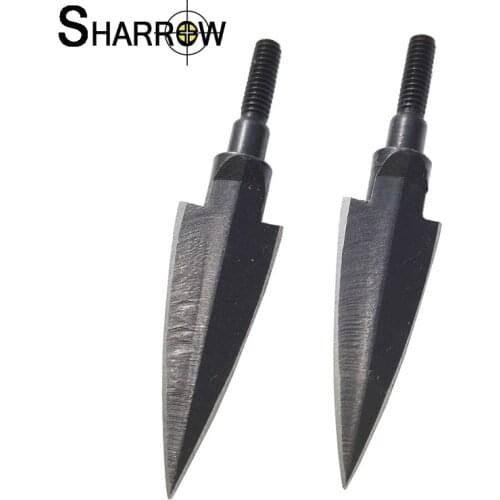 6pcs 152 Grains Archery Arrowhead Broadheads Carbon Steel Hunting Target Points for Recurve Compound Bow Shooting Accessories