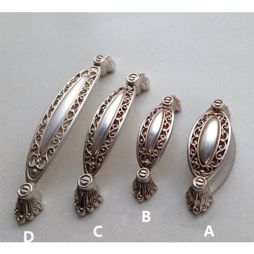64mm 96mm 128mm vintage distress silver furniture handles antique silver kitchen cabinet dresser drawer pull handle knob europe