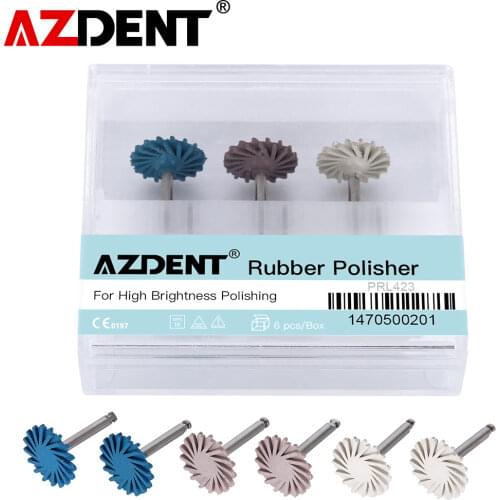 AZDENT 6pcs/Set Dental Composite Resin Wheel High Efficiency for Dentists Teeth Care Tools Teeth Whitening Diamond System Polish