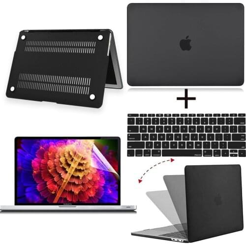 Laptop Case for Apple Macbook Air 13/11/MacBook Pro 13/16/15 Inch Hard Shell Protector Case+Keyboard Cover + Screen Protector