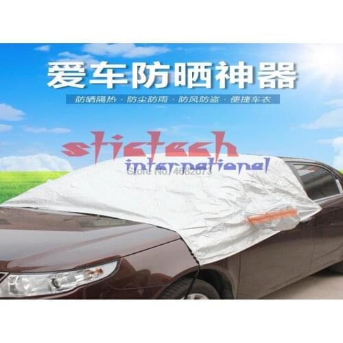 By dhl or ems 20pcs Car Snow Shield Cover Auto Front Windscreen Rain Frost Sunshade Car Cover Dust Hook Up Cover hot sale