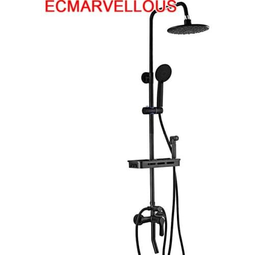 Choveiro Dusche Black Regendouche Electrica Conjunto Ducha Do Banheiro Douche Chuveiro Eletrico Bathroom Shower System
