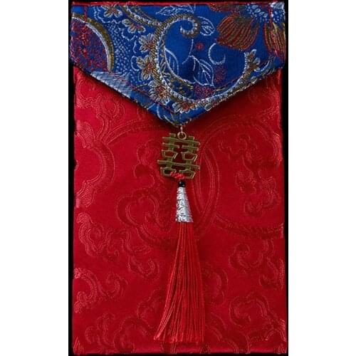 Delicate Craft Premium Texture Fabric New Year Red Packet for Friends