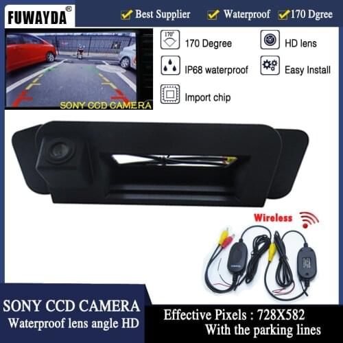 FUWAYDA For Mercedes Benz CLA Class C117 2015 Car Rear View Camera Reverse Camera wireless sony HD CCD RCA NTST Trunk handle