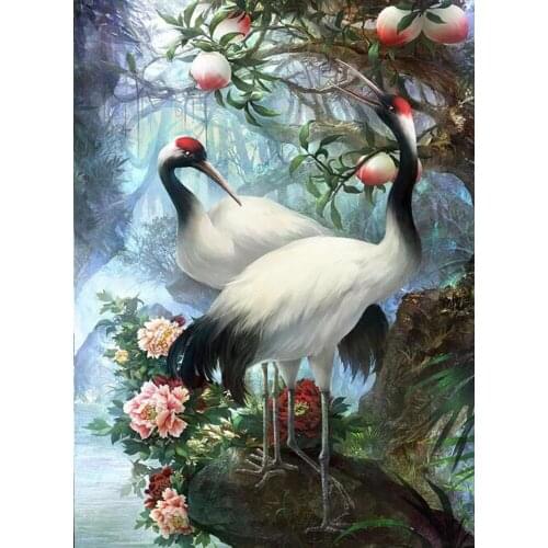 Bird Diamond Painting Animal Round Crystal Cross Stitch Picture Diamond Embroidery Landscape Mosaic Flower Home Decoration FZ653