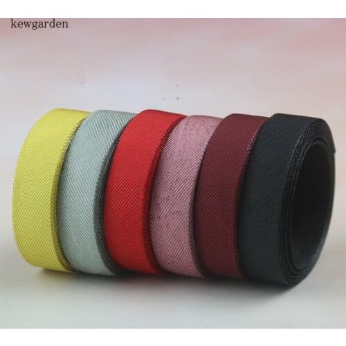 Kewgarden Cotton Twill Fabric Layering Cloth Ribbon 40mm 1" 10mm Handmade Tape DIY Corsage Bow Hair Accessories Riband 10 Meters