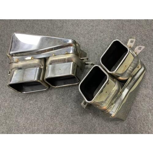 Hotselling Modified Car Rear square mouth Stainless Steel four Out Exhaust pipe Muffler Tips Tailpipe fit BMW 730,740 upgrde 760