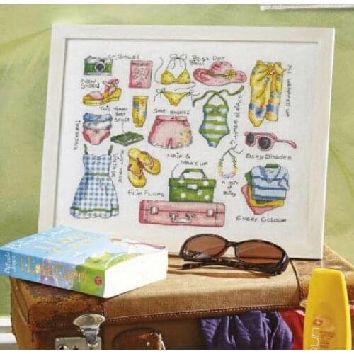 LvyouHome Fun Cross Stitch Kit Package Greeting Needlework Counted Kits New Style Joy Sunday Kits Embroidery