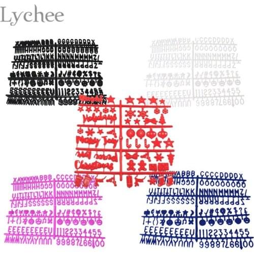 Lychee Life 2pcs Plastic Letter Board English Letter Sets For Plaques DIY Signs Decoration Supplies
