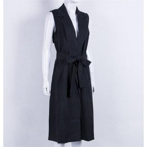 New Fashion Women Ladies Summer Outerwear Coat Sleeveless Long Waist coat Vest Jacket