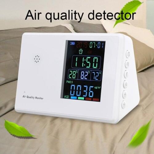 New Digital co2 meter HCHO PM2.5 monitor Hygrothermograph Alarm Clock co2 Tester Air Quality Monitor Formaldehyde Gas Analyzer
