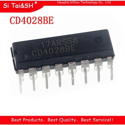 10PCS CD4028BE DIP16 CD4028 DIP 4028BE DIP-16 new and original IC