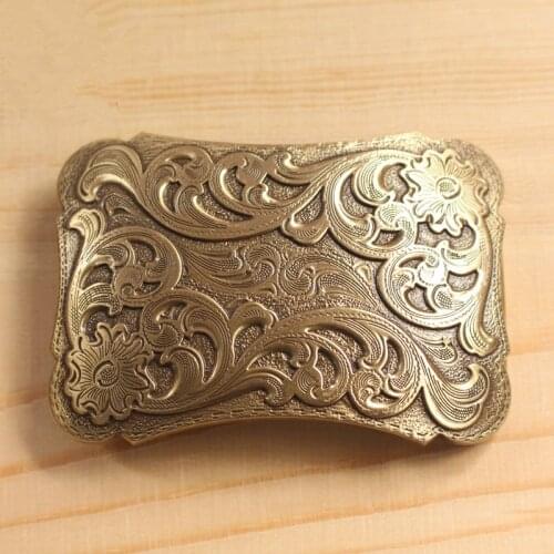 Solid Brass Belt Buckle Men Belt Diy Accessories Baroque Vintage Belt Buckles TOP Quality Retro Style Mens Belts Luxury BK0032