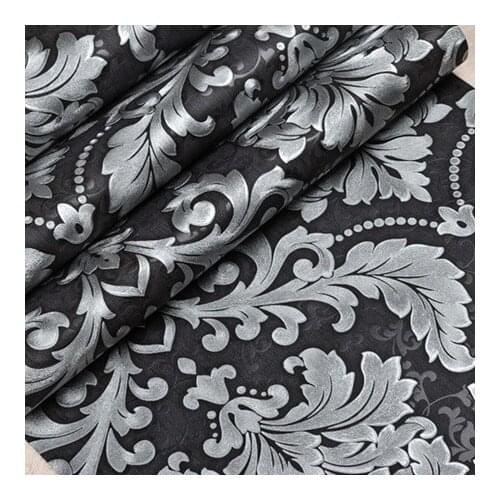 Luxury Modern Metallic 3D Damask Vinyl Wallpaper Wall Paper Bedroom Living Room Wallpapers Roll Silver Grey,Black,Red,Brown