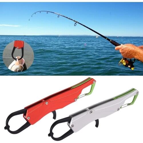 Fish Lip Gripper Lightweight Portable Fishing Lip Grip Sea Saltwater Fish Grabber Clamp Trigger Compact Fishing Tackle