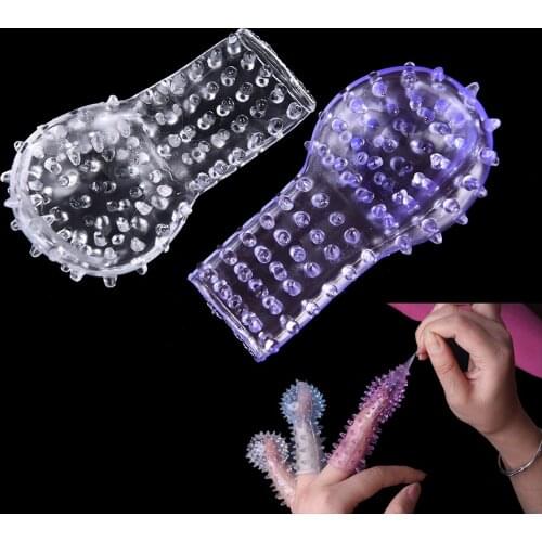G spot Stimulator Party Erotic Toy Silicone Finger Penis Sleeve Massager Extension Spiny Stretchy Clitoris Sex Products For Male