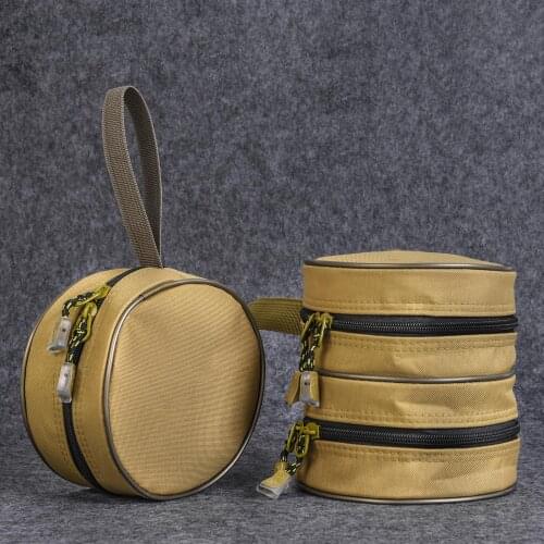 Outdoor Fishing Reel Portable Round Storage Basket Tackle Tools Bag Container Protective Case Cover for Fishing Accessories