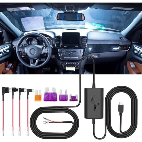 Universal Accessories 12V-30V Fuse Box Car Recorder Dash Cam Hard Wire Kit with Micro USB Harness Connector USB