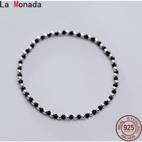 La Monada Bracelets For Women Silver 925 Sterling Silver Elastic Rope Fine Silver 925 Jewelry Bracelet Chain Womens Bracelet