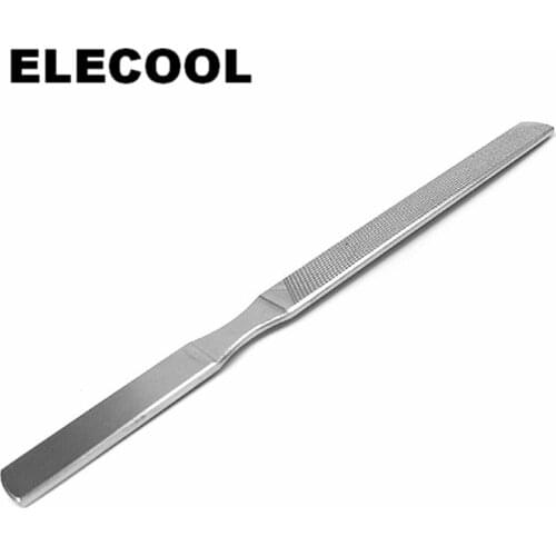 130 x 9 x 2mm 1PCS Quality Nail Files Dual Sided Stainless Steel Metal Nail Art File Manicure Pedicure Scrubber Tools