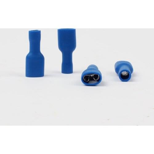 100Pcs New Fdfd2-250 Female Insulated Cold End Fdfd2.5-250 Terminal Insulated Terminals Cable Connector Wire Connector