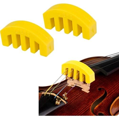 2 Pcs 4/4 3/4 1/2 Violin Mute Fiddle Silencer For String Instrument Accessories