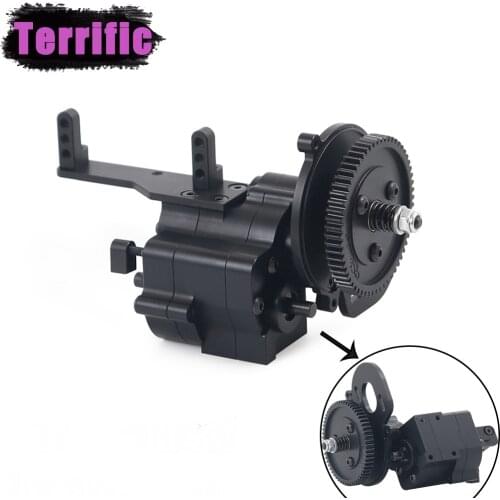 2 Speed Gear Box Metal Center Gearbox Transmission Transfer Case for 1/10 RC Crawler Axial RR10 90048 90053 Yeti 90050 90025